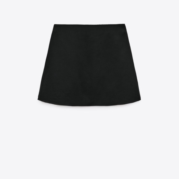 Zara linen blend black mini skirt with buttons! - Picture 4 of 7